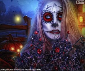 yapboz Gothic Cadılar Bayramı maskesi